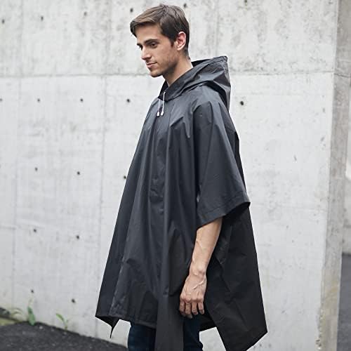 Tondazhiyo Ponchos de chuva para adultos homens mulheres （3 pacote) Família portátil eva capa de chuva com capuz reutilizável