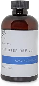 Rosy Rings Fragrâncias Refiliação de óleo do difusor 6 onças - aromaterapia, óleo de desodorizador de reflexão ar -areado, reabastecimento