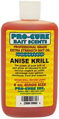 Óleo de isca de krill de anis pró-cura, 8 onças