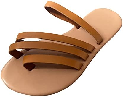 Sandálias confortáveis ​​de USyfakgh para mulheres de verão de verão plus size chinelos de sandálias e chinelos casuais
