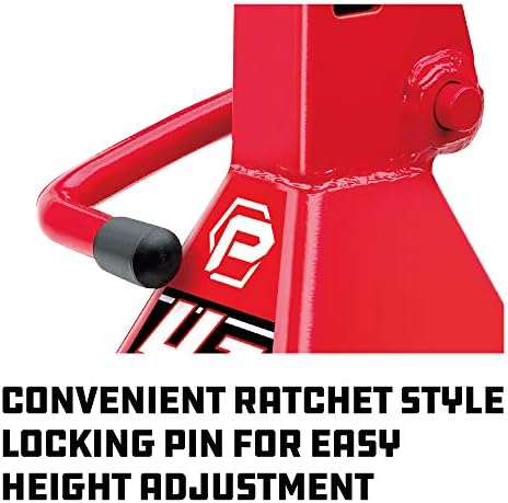 PowerBuilt 4 Ton Ratchet Jack Stand - 647529, vermelho