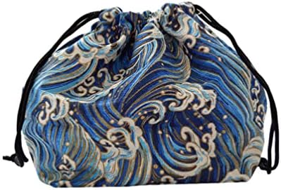ANGO JAPONESA DE DECORAÇÃO JAPONES 2PCS Japanese Tote Bag de cordão Bento Bento Bento Bolas de armazenamento Bento portátil Bolsa