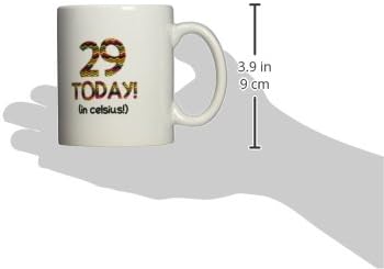 3drose Mug_184957_1 29 Hoje em Celsius - Engraçado 85º aniversário 29c é 85 em Fahrenheit caneca de cerâmica, 11 oz