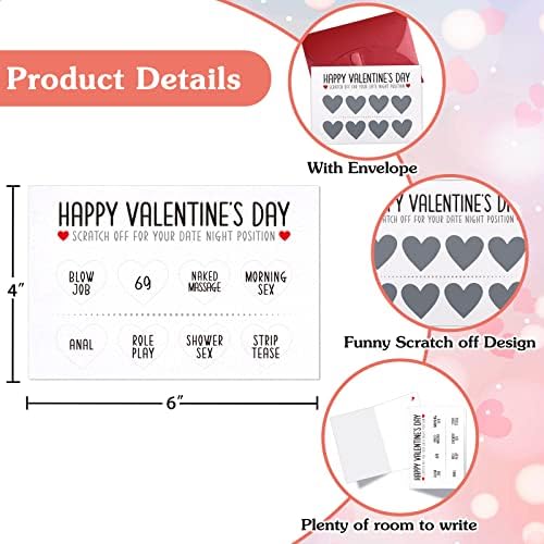 Whatsign Happy Valentines Day Cards Funny Scratf Off Cartões dos namorados para ele seu card de presentes do Dia