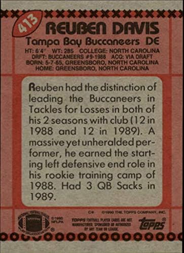 1990 TOPPS 413 Reuben Davis Buccaneers NFL Football Card NM-MT