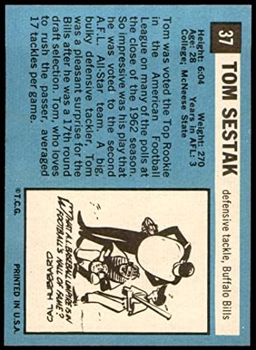 1964 Topps # 37 Tom Sestak Buffalo Bills EX/MT+ Bills McNeese St/Baylor