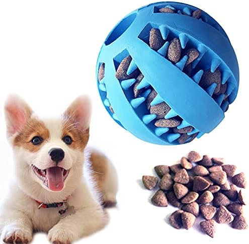 Bola de brinquedo para cães, brinquedos de limpeza de dentes, brinquedos de cachorro interativos 2,8 pacote de 2
