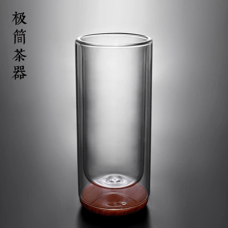 Yiylunneo xícara dupla de camada dupla resistente a alta temperatura Copo de água transparente xícara de chá doméstico copo
