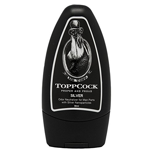 Classic Toppcock Silver Leave-on Hygiene Gel para peças de homem, neutralizador de 90 ml de odor, Higiene do corpo