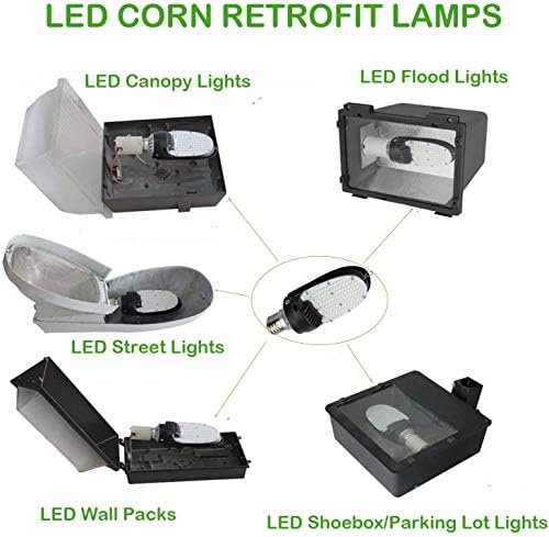 115W Lâmpadas de modernização de milho LED, base rotatável E39 Mogul, 5000k 15500 lm 180 ° LED comercial LED LUZ