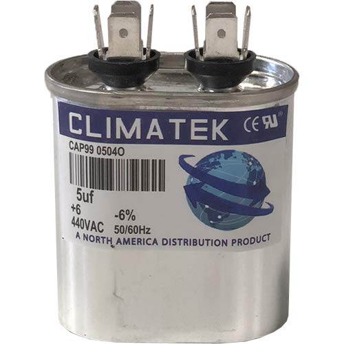 Capacitor oval de Climatek - se encaixa prolina PB050E000A370AAGR | 5 UF MFD 370/440 VOLT VAC