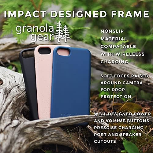 Granola Gear - Capa de telefone ecológica para iPhone 6/6s/7/8/se - biodegradável, compostável, sem plástico, feita de plantas - areias rosa