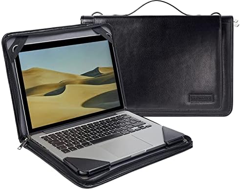 Broonel Black Leather Laptop Messenger Case - Compatível com o laptop Lenovo ThinkPad P15V Gen 3 15