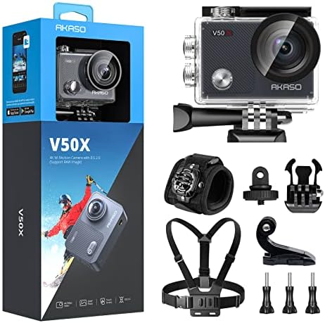 Câmera de ação Akaso V50x com kit de bungee