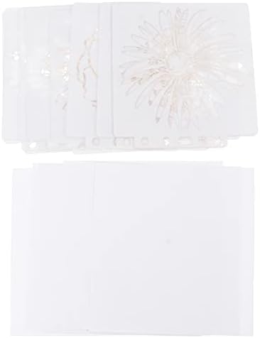 Favomoto 8 conjuntos anel de girassol branco piso branco em flor De desenho de flores DIY Card de madeira scrapbook Creative