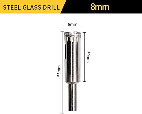 6-180mm Diamond Diamond Glass Drill Bit Bit Tile Glass Glass Ceramic Hole Sraw Bits Drilling Tools Cutting Core Bit para ferramentas elétricas, 8mm