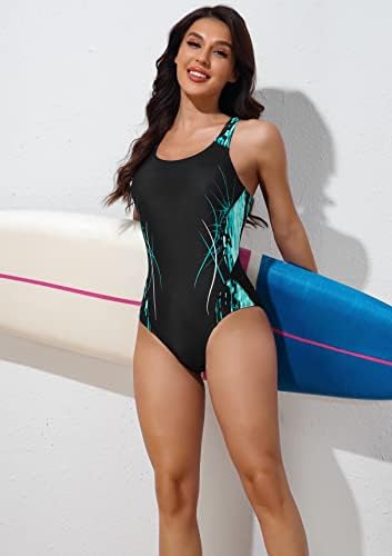Beautyin Women One Piece Athletic Leat Swimming Competition Racing Swimsuit