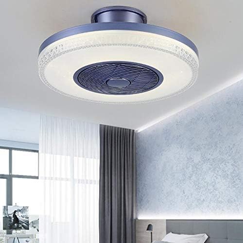 Ventiladores de teto cutyz com lâmpadas, ventiladores de teto com luz decorativa de teto azul branco iluminação do ventilador para sala de estar com lâmpada de ventilador de teto de teto de teto lustre de lustre -lustre/azul claro