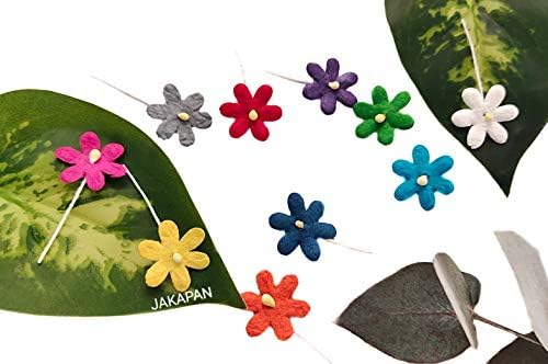 Pétalas de flores pequenas de cor mista de Jakapan com linhas de papel -amoreira, fabricando recortes de embelezamentos