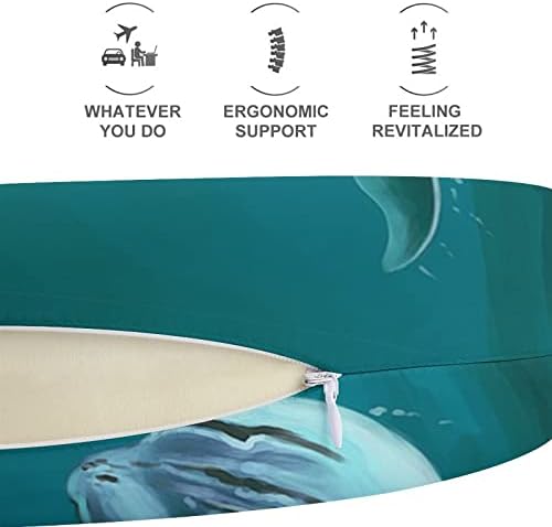 Travesseiro de pescoço de baleia beluga travesseiro lavável em forma de U para viagens em casa