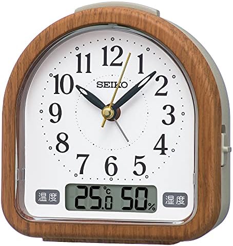 Relógio Seiko BZ364B Relógio, madeira de chá, 4,3 x 5,4 x 1,8 polegadas