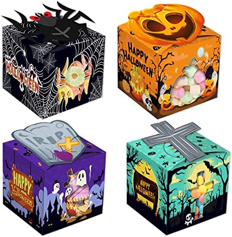 12 Pacote caixas de tratamento de Halloween Tombsto