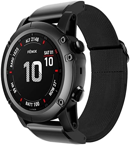 Ganyuu 22mm 26mm de nylon liberação rápida tira da banda de vigia para Garmin Fenix ​​6 6x Pro fenix 5 5x mais 3 3hr Forerunner 935 945 D2 Bravo Watch