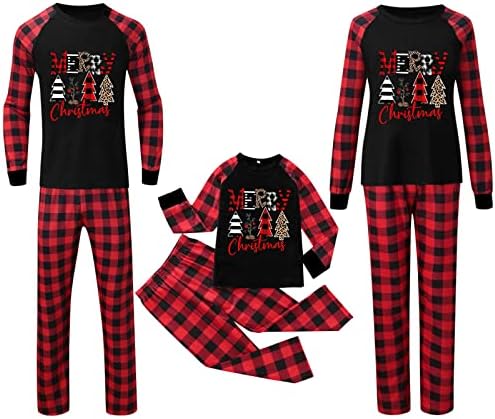 Pesadelo Diyago antes do Natal Palnta Pijama, Matriz de manga longa Conjunto de férias em família PJS Nightwear