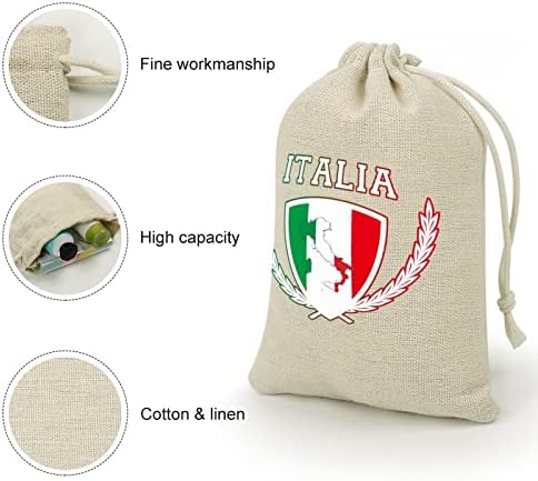 Itália símbolos de símbolos de traços bolsas de armazenamento bolsas de presente de doces reutilizáveis ​​dobráveis