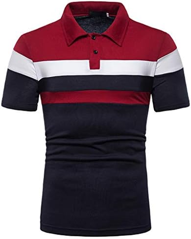 Camisas para homens, camisa de golfe masculina tampos musculares de manga curta 1/4 zíper de colarinho de lapla