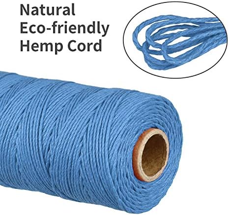 Ns hemp】 Sustainable Hemp Cord Spool para jóias Fazendo colares de pulseiras Decoração de presentes Artes e muito mais