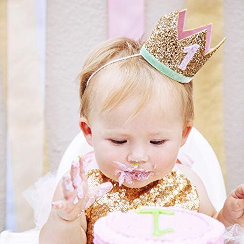 Baby Glitter Crown Band Party Party Baby Shower Hat para recém -nascido aniversário