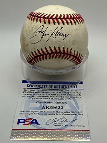 Os índios de Steve Karsay A Yankees assinaram o autógrafo OMLB Baseball PSA DNA - Bolalls autografados