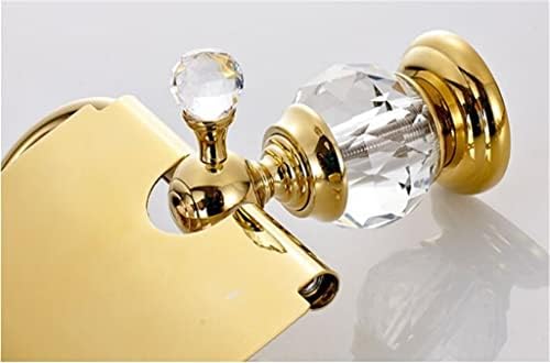 Suporte de papel de papel genigw ouro total de papel higiênico de papel higiênico decoração de cristal titular de tecidos à prova d'água