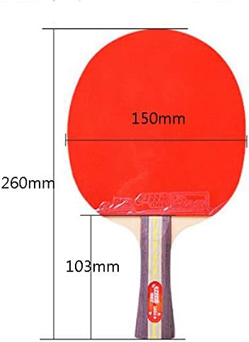 SSHHI 4 estrelas tênis de tênis, 7 camadas de madeira, conjunto profissional de pingue de pingue-pongue, excelente controle de controle e spin, moda / como mostrado / 26 × 15cm