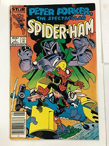 Peter Porker Spectacular Spider-Ham #1 VF maio de 1985 TV Breaks Logo