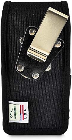 Turtleback Sonim XP5S bolsa de coldre, caixa de nylon vertical com clipe de correia rotativo e fechamento magnético para o telefone Sonim XP5S, fabricado nos EUA