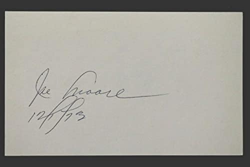 Joe Jo-Jo Moore NY Giants assinado 3x5 Índice Autograph Vintage Autograph