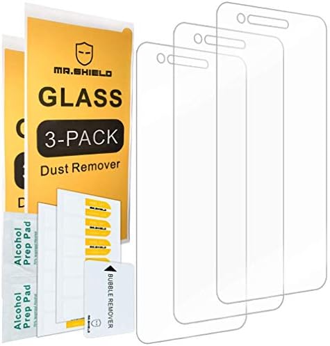 Mr.Shield [3-Pack] projetado para LG Aristo 3 Plus [Protetor de tela de vidro temperado] [Japão Glass With 9H Durura] com substituição