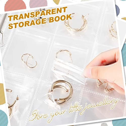 Yilloog Transparent Jewelry Storage Book Travel Jewelry Organizador de jóias portátil Livro de armazenamento de jóias