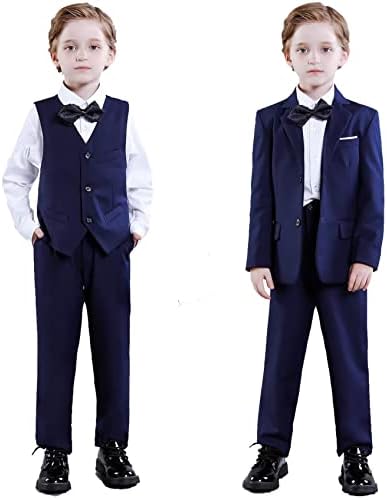 Meninos ternos Slim Fit Toddler Tuxedo Set para adolescentes roupas de meninos de comunhão