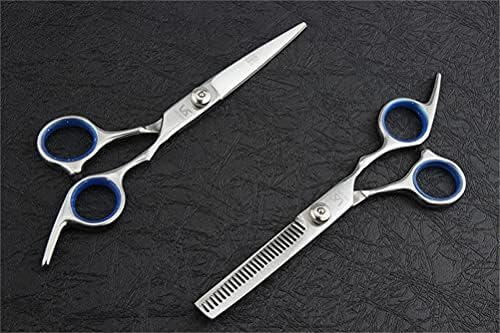 Conjunto de cabeleireiro profissional do ZBXZM, tesoura de cabeleireiro, corte plano, tesoura de dentes, franja cortada, tesoura