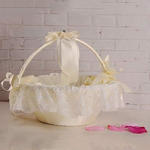 Novos cestas de casamento Lee, material de casamento, cesta de coleta de tecidos criativos, cesta de flores de casamento tecida à mão, cesta de coleta de pétal