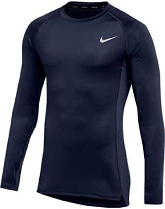 Nike Mens Pro montou uma camiseta de treinamento de manga longa