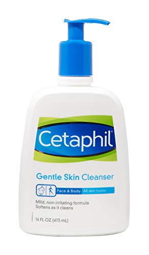 Limpador de pele suave Cetaphil, todos os tipos de pele, 16 fl oz