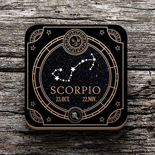 Montanha -russa de Scorpio Zodiac, montanha -russa de astrologia. Ótimo para inauguração de casa. Conjunto de 4