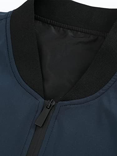 Jaquetas de jaqueta masculinas para homens XinBalove Men Zip up Bomber Wething Without Tee