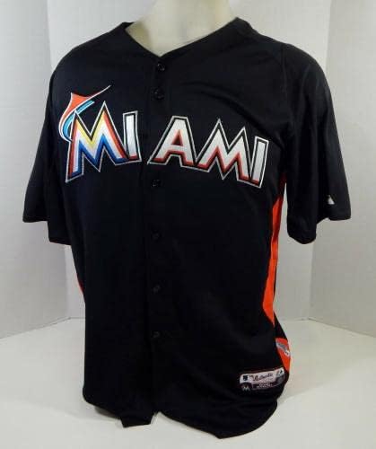 2012-13 Miami Marlins Zach Phillips 66 Game usou Black Jersey St BP 48 DP18393 - Jogo usado MLB Jerseys