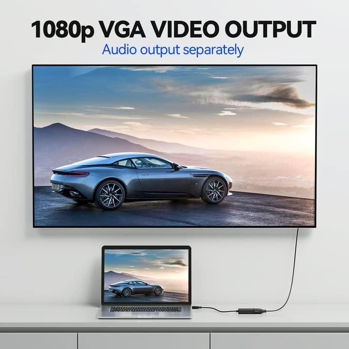Viagkiki USB para VGA adaptador, USB 3.0 para VGA Multi-Display Video Converter 1080p, adaptador USB para VGA para