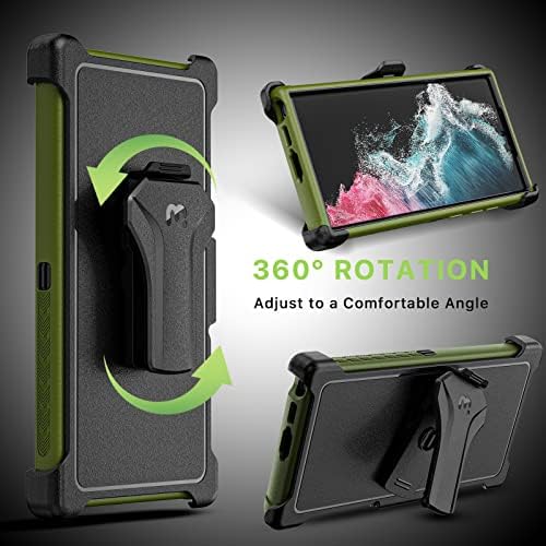 Série Mybat Pro Maverick para Samsung Galaxy S23 Caso Ultra com coldre de clipe de cinto, 6,8 polegadas, caixa de proteção de grau militar de serviço pesado com suporte de proteção contra 360 °